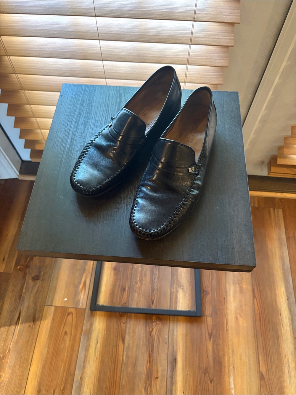 Florsheim Black Leather Penny Loafers